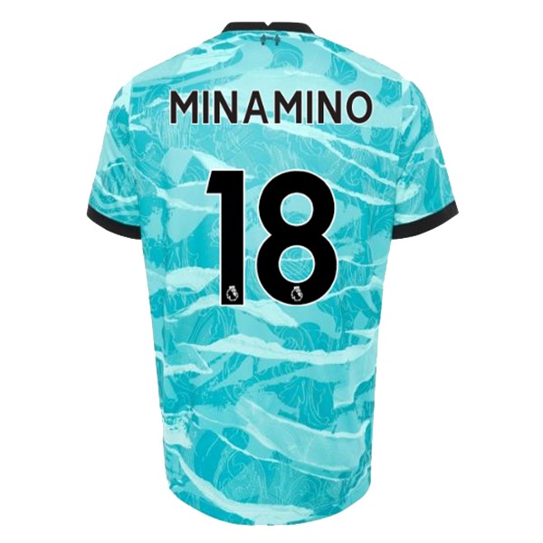 Camiseta Liverpool NO.18 Minamino Segunda equipo 2020-2021 Azul
